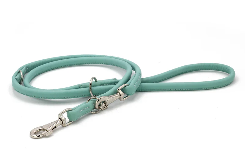 Lederleine rundgenäht Sunrise - Mint/2 m