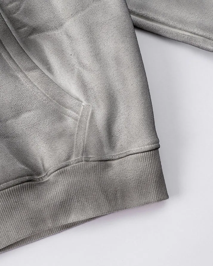 Washed Distressed Dirty Effect Pullover Hoodie
