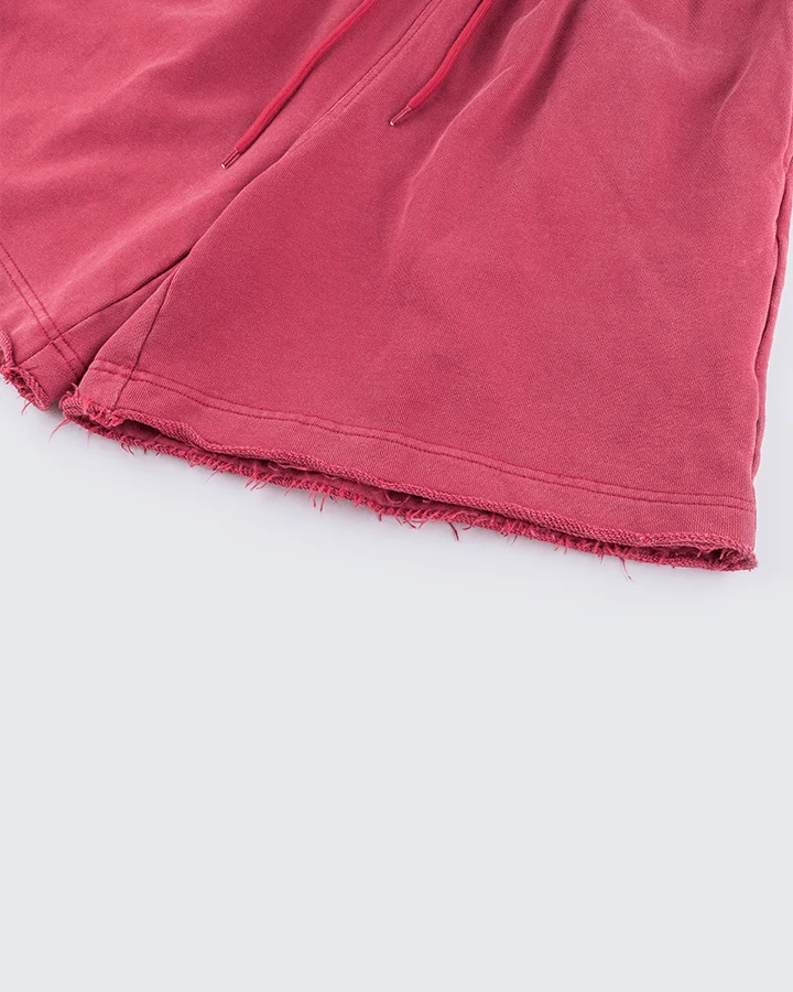 Vintage Logo Print Cotton Shorts