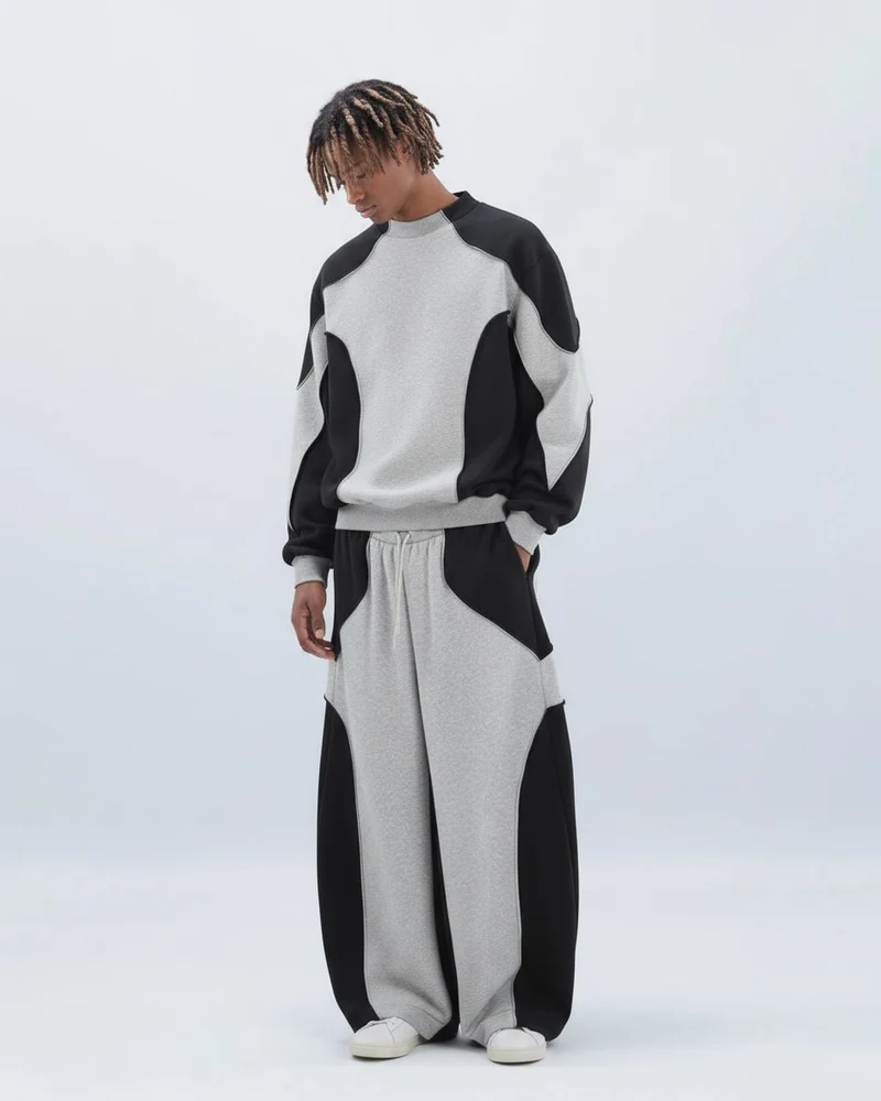 Colorblock Deconstructed Air Layer Sweatpants