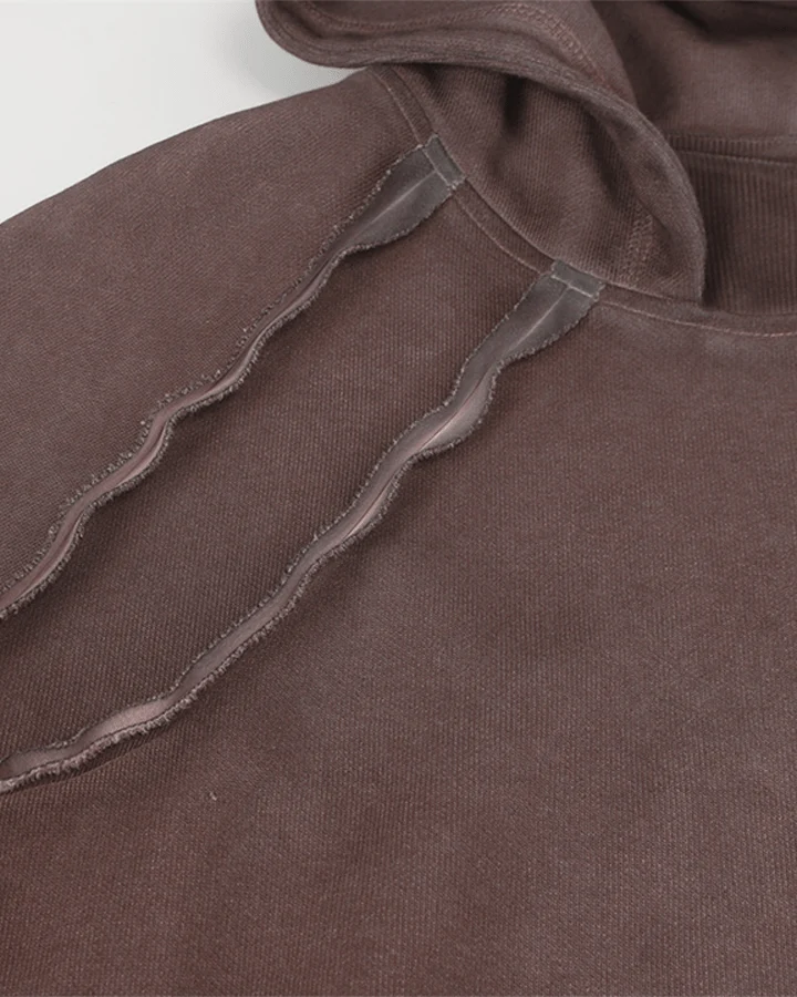 Washed Stitch Detail Oversized Hoodie