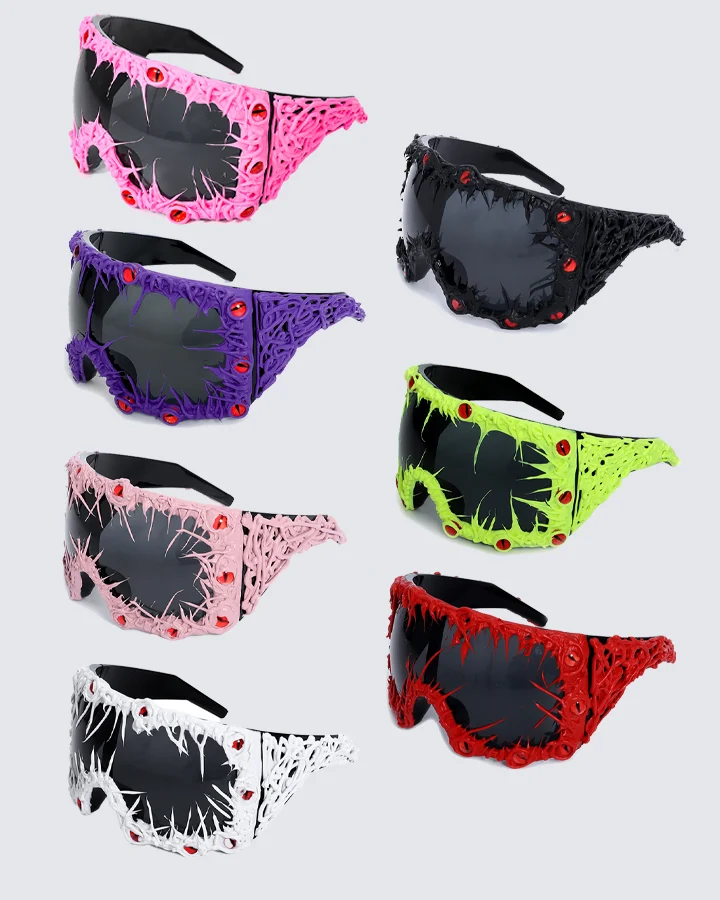 Cyberpunk Spiked Oversized Sunglasses
