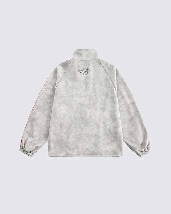 Graphic Print Contrast Stripe Zip Sportswear