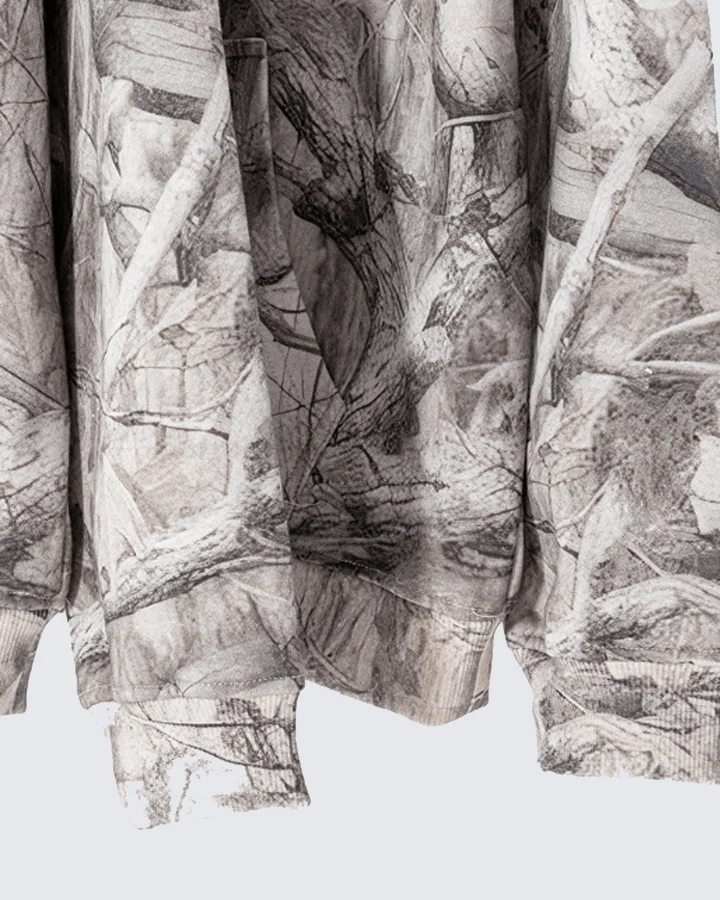 Heavyweight Fleece Camo Hoodie Cotton Blend