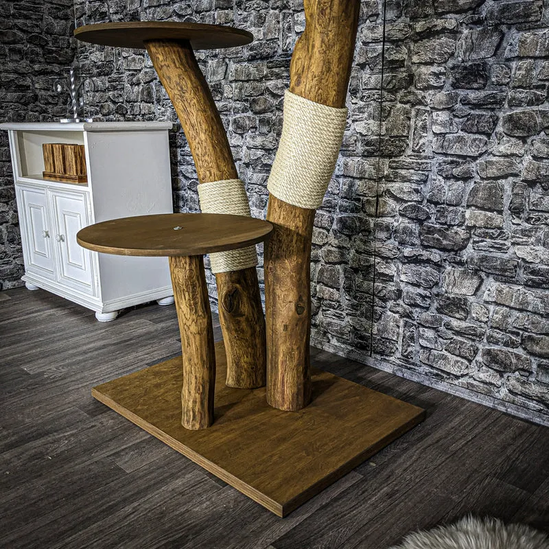 Outdoor Naturkratzbaum 3867 Kratzbaum Natur Holz Design 156 cm hoch Katzenbaum