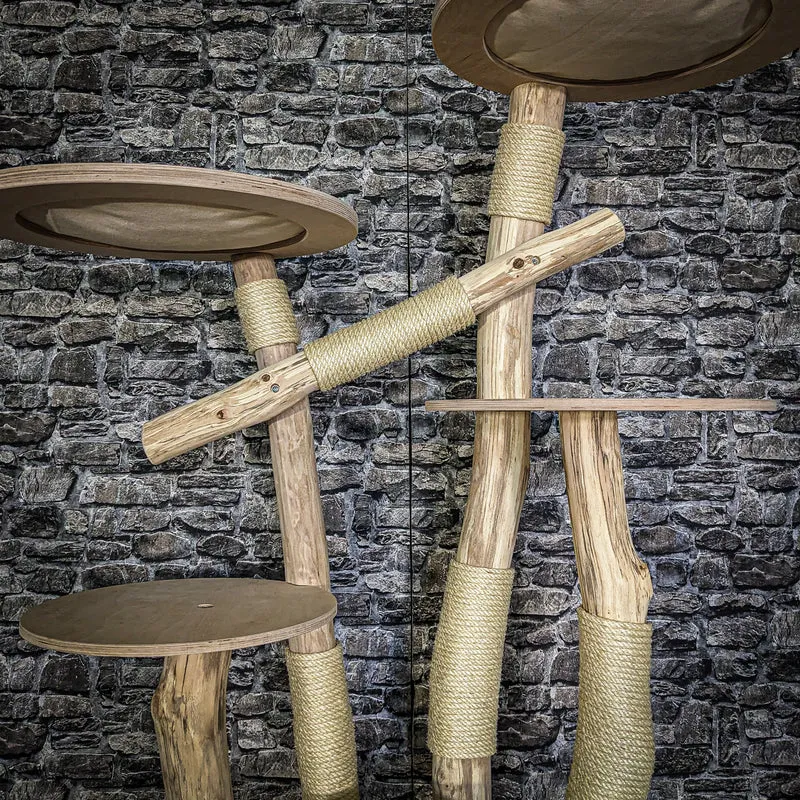 Naturkratzbaum 3866 Kratzbaum Natur Holz Design 170 cm hoch Katzenbaum