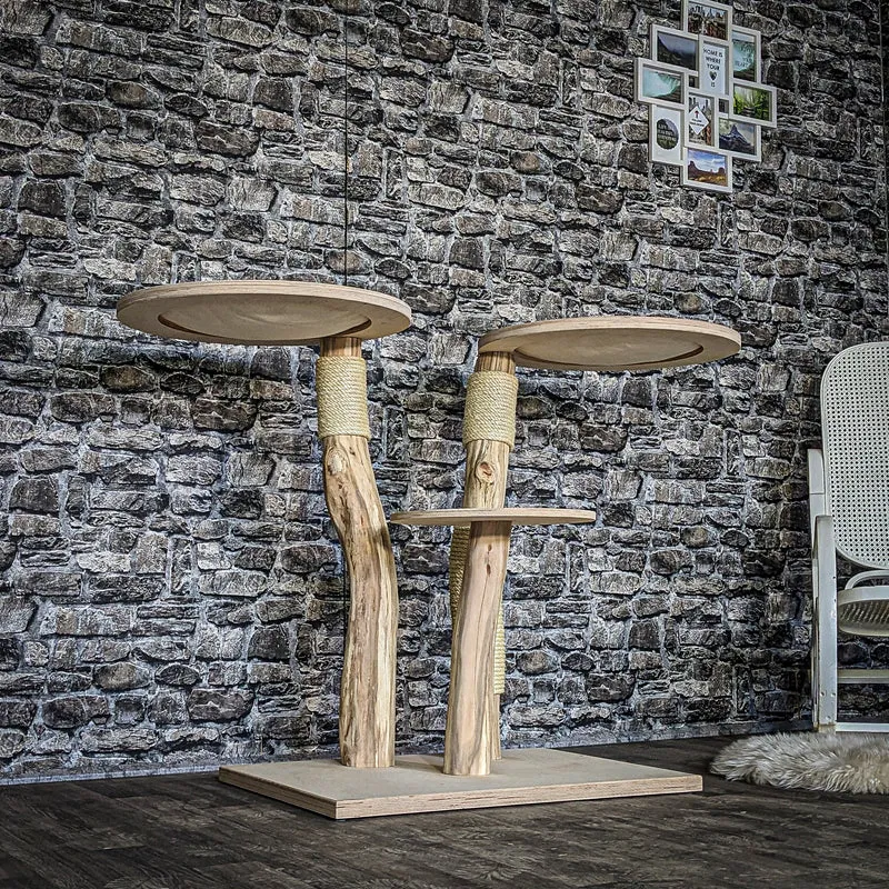 Naturkratzbaum 3863 Kratzbaum Natur Holz Design 94 cm hoch Katzenbaum