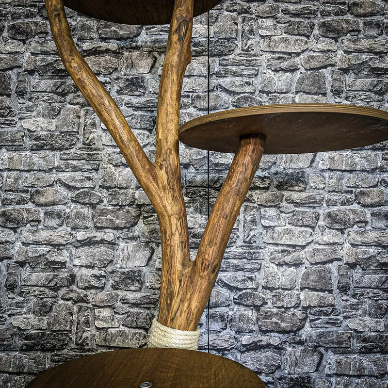 Outdoor Naturkratzbaum 3847 Kratzbaum Natur Holz Design 140 cm hoch Katzenbaum