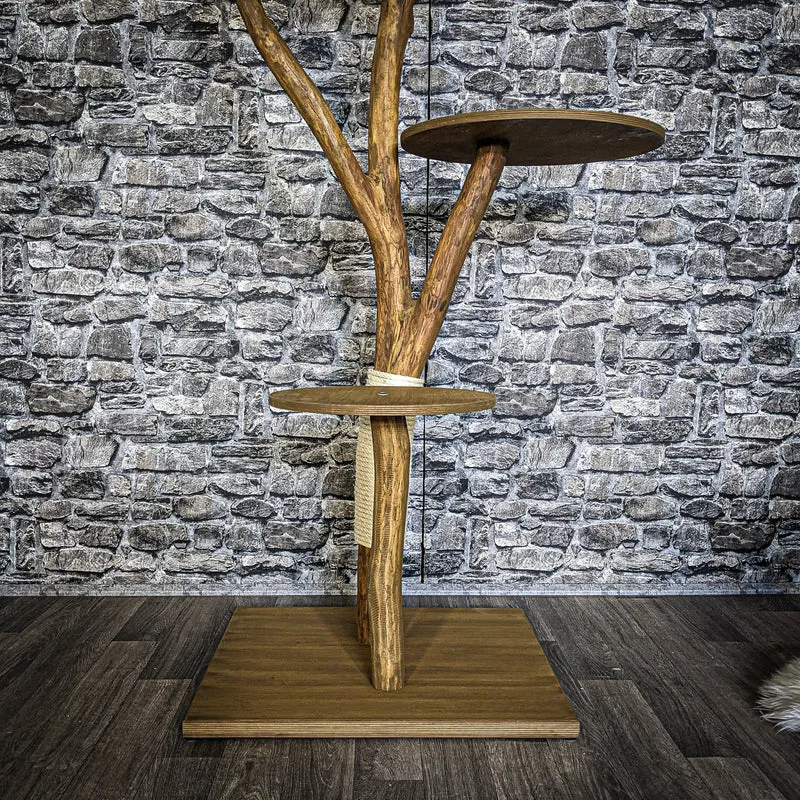 Outdoor Naturkratzbaum 3847 Kratzbaum Natur Holz Design 140 cm hoch Katzenbaum