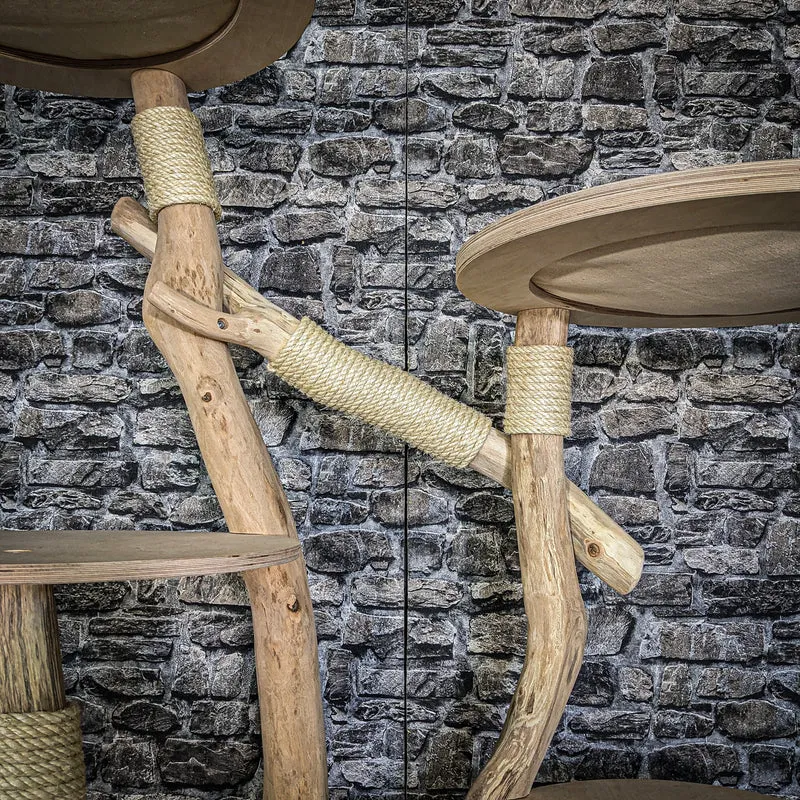 Naturkratzbaum 3841 Kratzbaum Natur Holz Design 175 cm hoch Katzenbaum