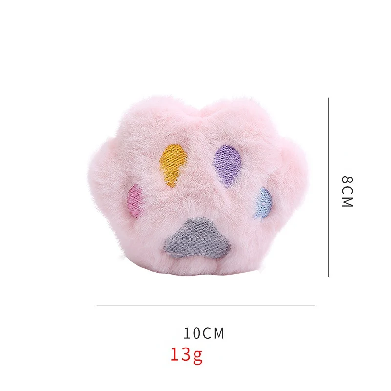 Katze Kuscheltier, Süße Katzenpfote mit Katzenminze, weiches und sicheres, in zwei Farbtönen: Rosa und Grau, 2er Set