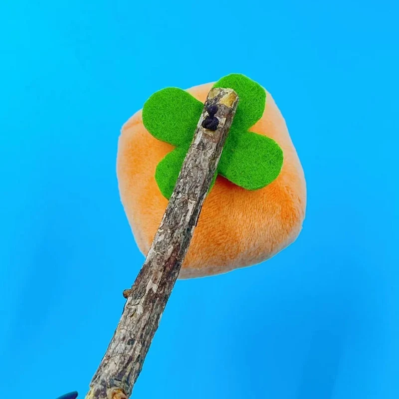 Kuscheltier Katze, 6 cm Persimmon mit Katzenminze, Weich & bequem, Beißspielzeug für Katzen, Zahnreinigung, 2er Set