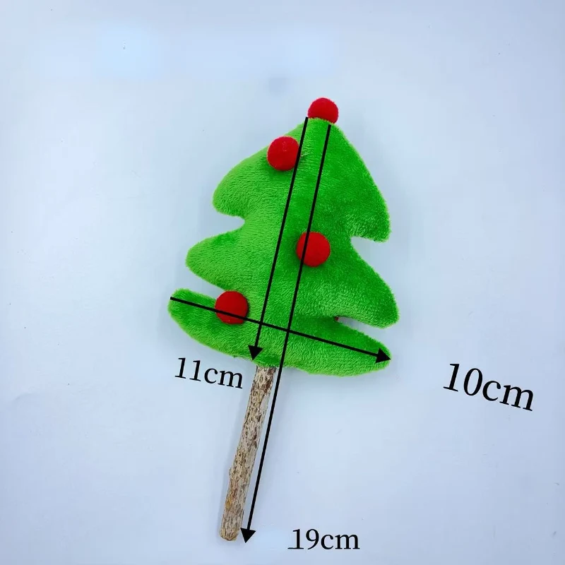 Kuscheltier für Katze, Weihnachtsbaum Katzenspielzeug mit Katzenminze & Raschelpapier, 2er Set für doppelte Freude