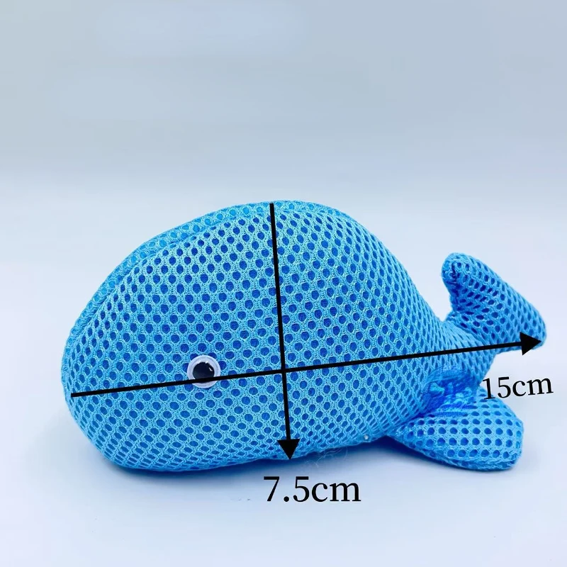 Kuscheltier Katze, Niedliches Blauwal Design mit Katzenminze, Beschäftigungsspielzeug für Katzen zur Zahnpflege, 15x4x7,5 cm
