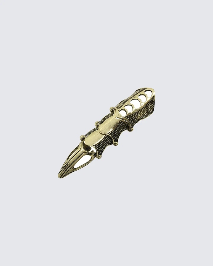 "GOTHIC CLAW" Articulated Armor Finger Ring