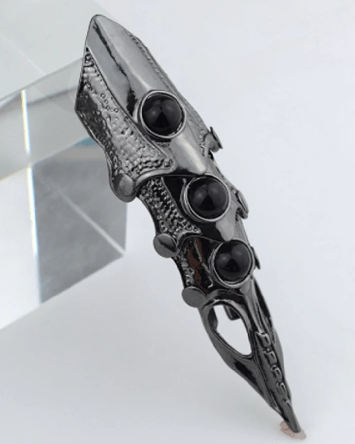 "GOTHIC CLAW" Articulated Armor Finger Ring