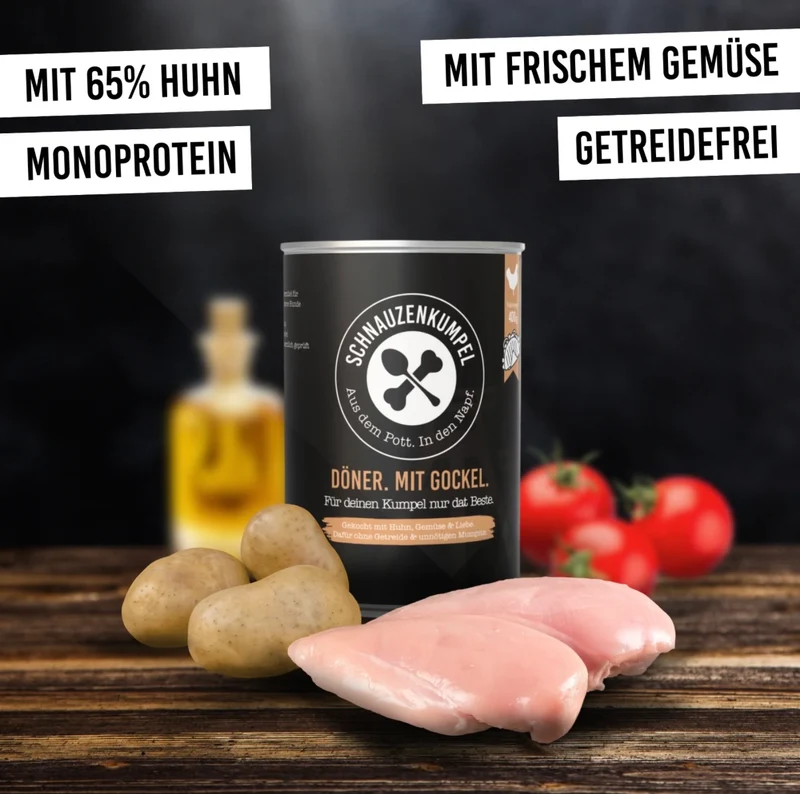 Schnauzenkumpel Döner. Mit Gockel. 400g
