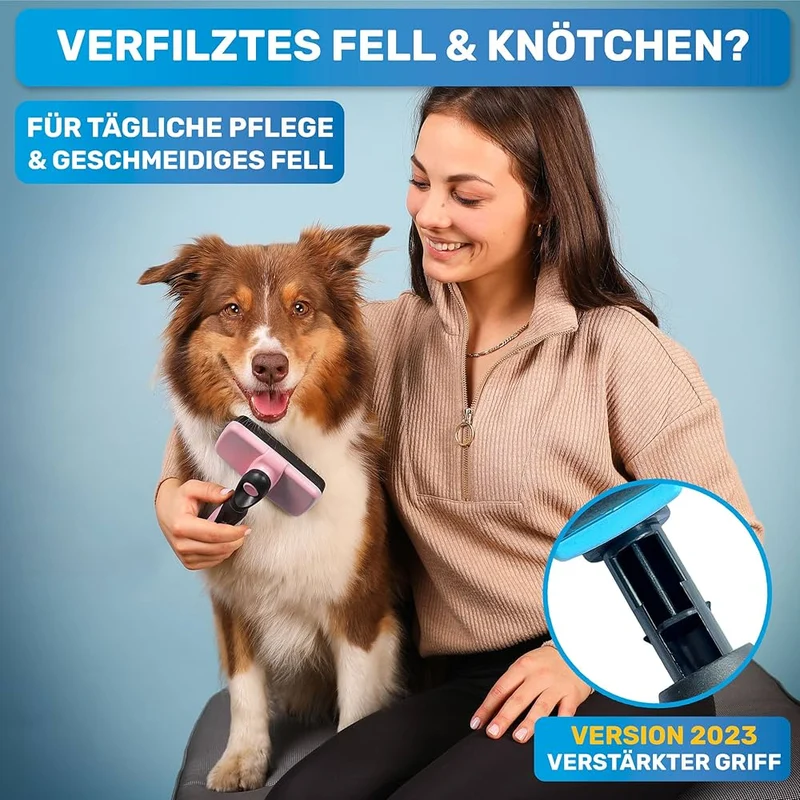 Selbstreinigende Zupfbürste - groß rosa