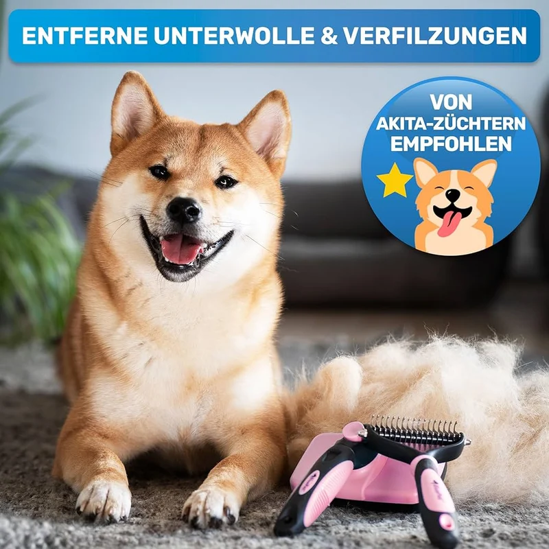 Selbstreinigende Zupfbürste - groß rosa