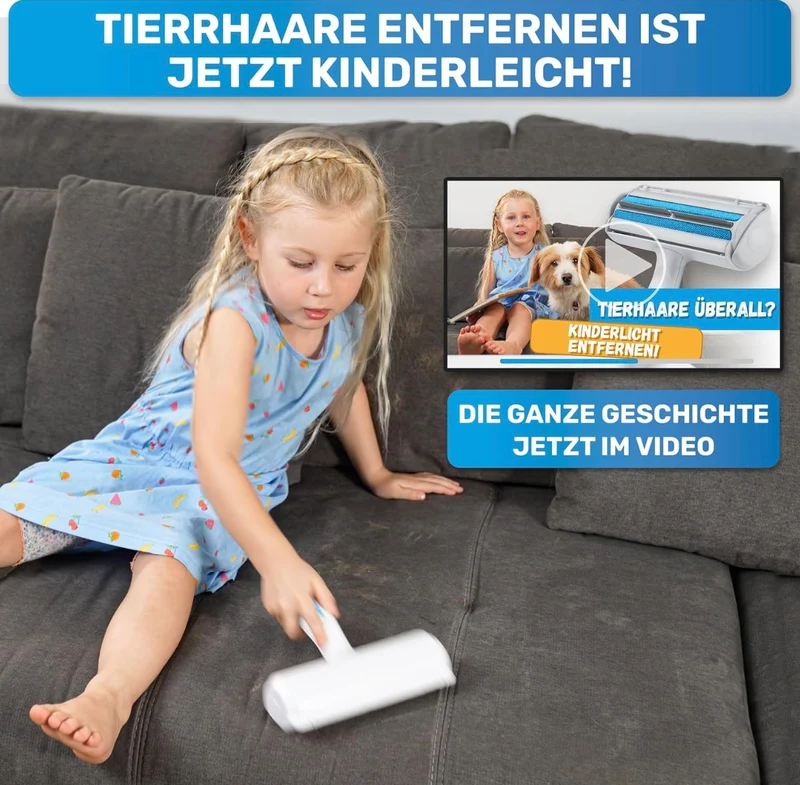 Tierhaarentferner für weiche Oberflächen + Fusselroller