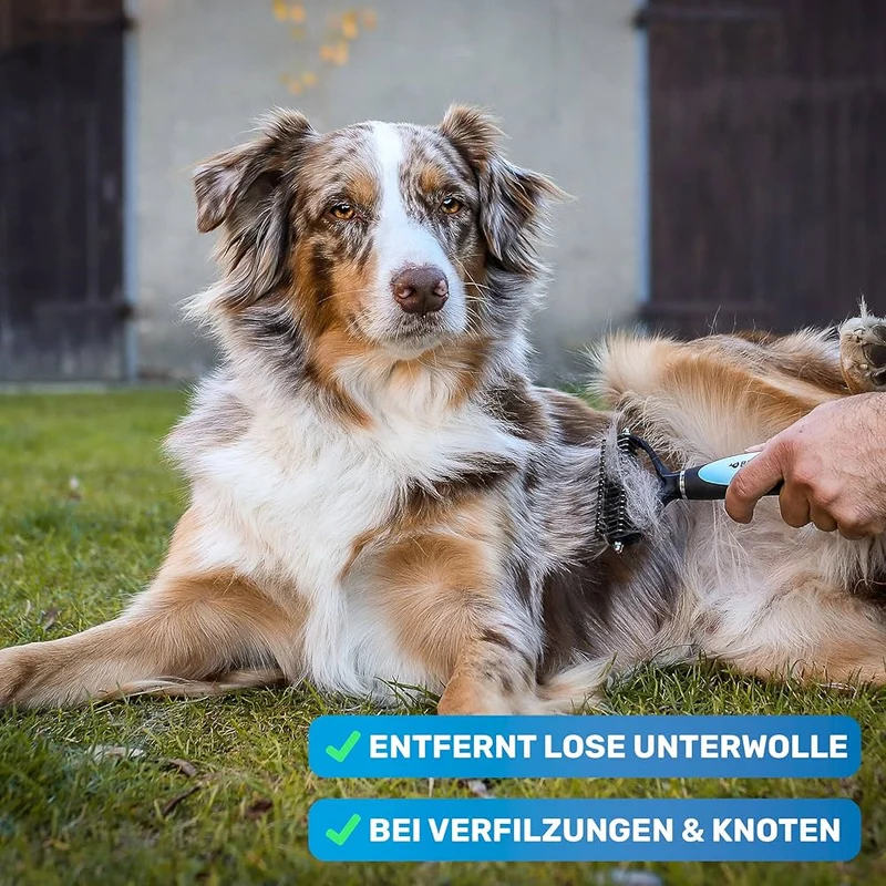 Unterwollbürste - Unterfellbürste blau