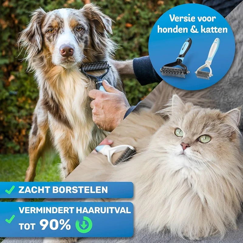 Unterwollbürste - Unterfellbürste blau