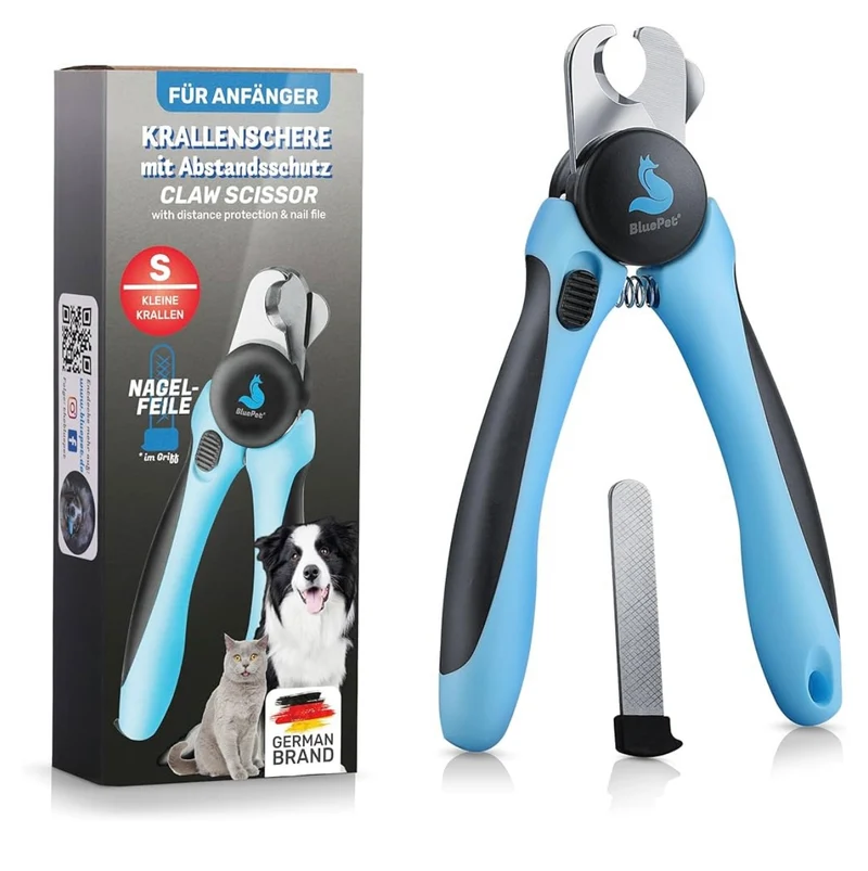 Krallenschere mit Schutz blau