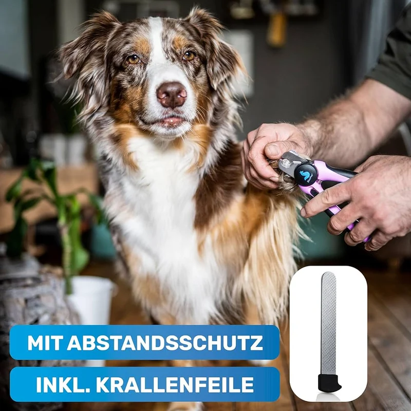 Krallenschere mit Schutz rosa