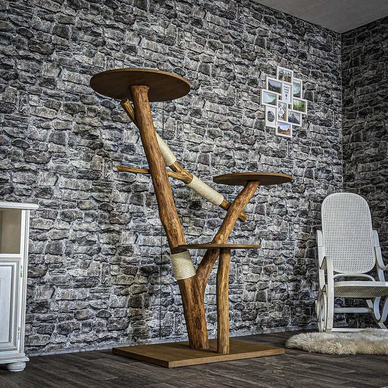 Outdoor Naturkratzbaum 3831 Kratzbaum Natur Holz Design 149 cm hoch Katzenbaum