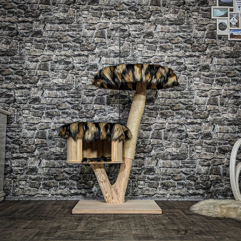 Naturkratzbaum 3824 Kratzbaum Natur Holz Design 106 cm hoch Katzenbaum