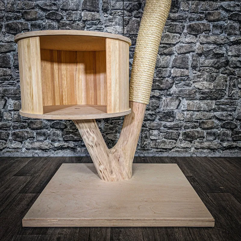 Naturkratzbaum 3824 Kratzbaum Natur Holz Design 106 cm hoch Katzenbaum