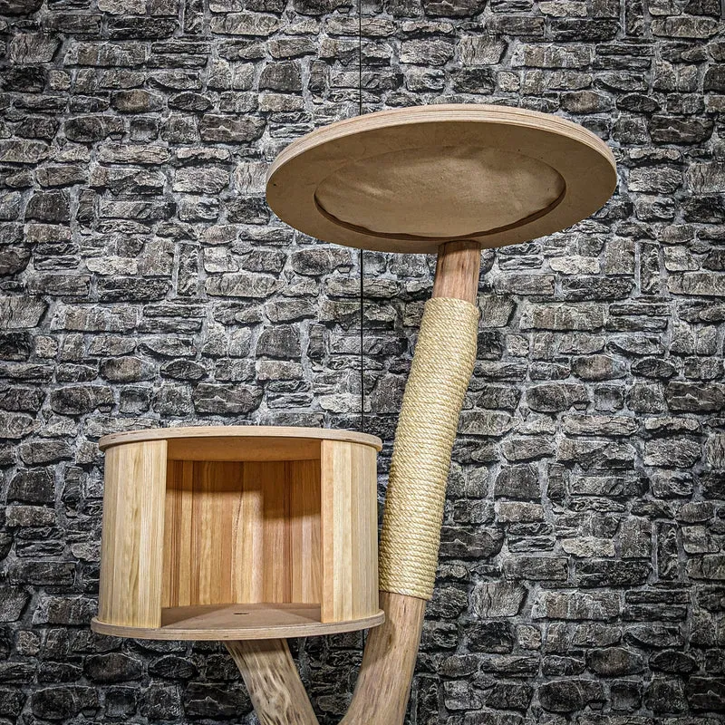 Naturkratzbaum 3824 Kratzbaum Natur Holz Design 106 cm hoch Katzenbaum