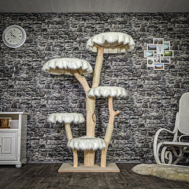 Naturkratzbaum 3822 Kratzbaum Natur Holz Design 180 cm hoch Katzenbaum