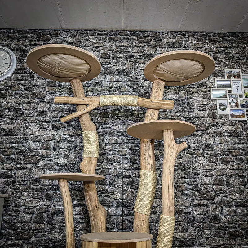 Naturkratzbaum 3816 Kratzbaum Natur Holz Design 178 cm hoch Katzenbaum