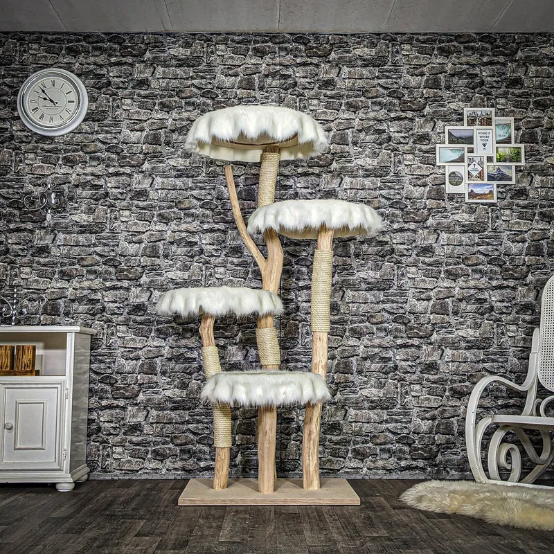 Naturkratzbaum 3815 Kratzbaum Natur Holz Design 174 cm hoch Katzenbaum