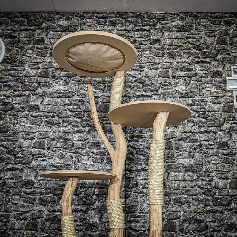 Naturkratzbaum 3815 Kratzbaum Natur Holz Design 174 cm hoch Katzenbaum