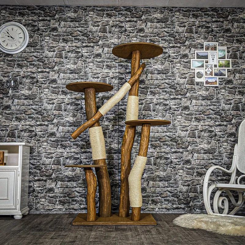 Outdoor Naturkratzbaum 3830 Kratzbaum Natur Holz Design 178 cm hoch Katzenbaum