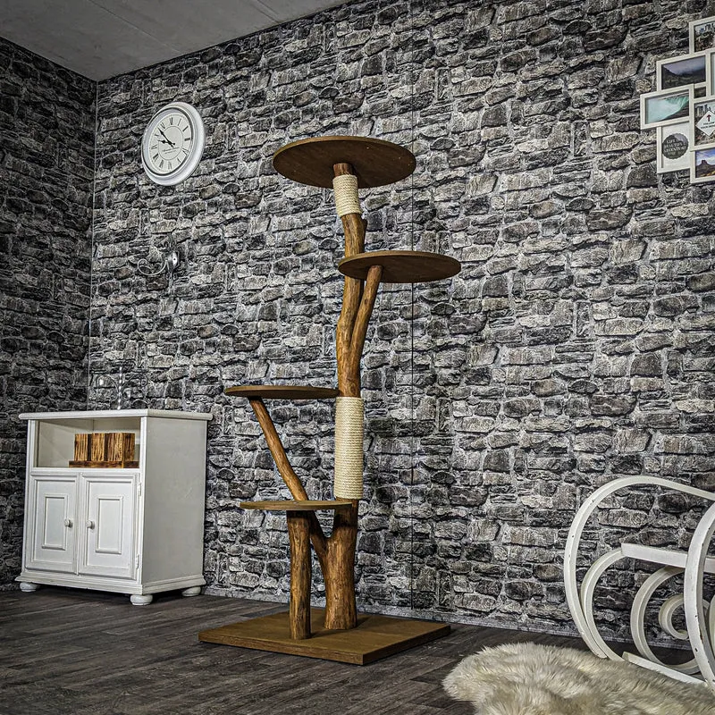 Outdoor Naturkratzbaum 3828 Kratzbaum Natur Holz Design 162 cm hoch Katzenbaum