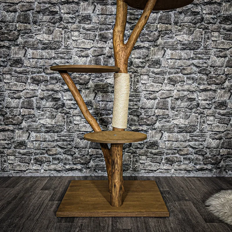 Outdoor Naturkratzbaum 3828 Kratzbaum Natur Holz Design 162 cm hoch Katzenbaum