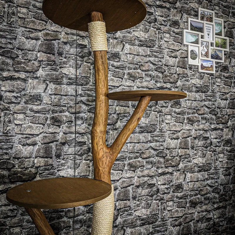 Outdoor Naturkratzbaum 3828 Kratzbaum Natur Holz Design 162 cm hoch Katzenbaum