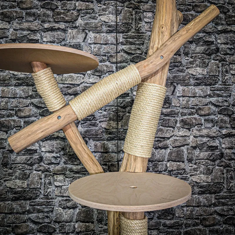 Naturkratzbaum 3807 Kratzbaum Natur Holz Design 150 cm hoch Katzenbaum