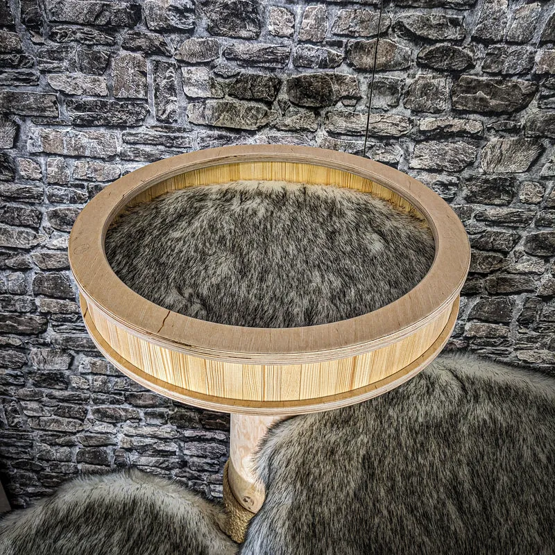 Naturkratzbaum 3873 Kratzbaum Natur Holz Design 170 cm hoch Katzenbaum