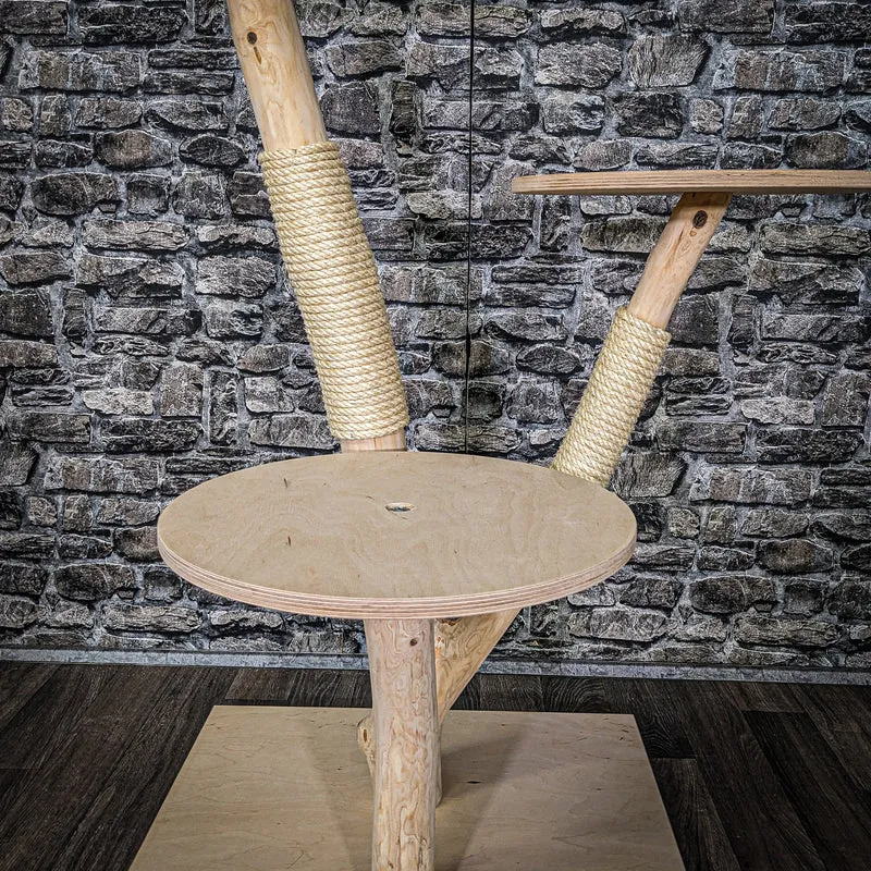 Naturkratzbaum 3906 Kratzbaum Natur Holz Design 110 cm hoch Katzenbaum