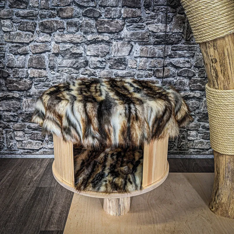 Naturkratzbaum 3936 Kratzbaum Natur Holz Design 135 cm hoch Katzenbaum
