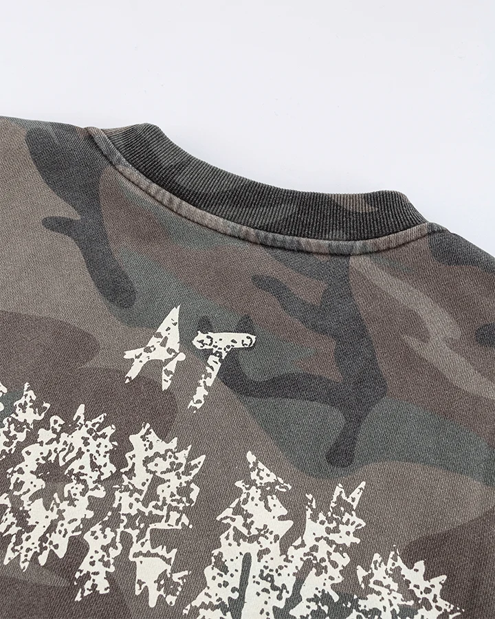 Graffiti Camo Sleeveless Oversized T-Shirt
