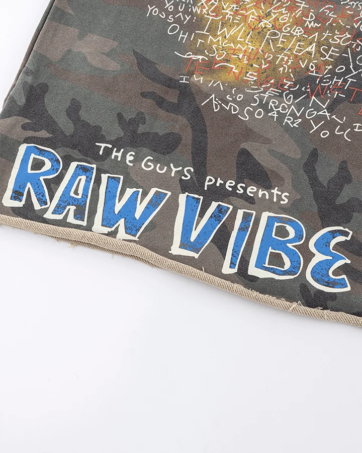 Graffiti Camo Sleeveless Oversized T-Shirt