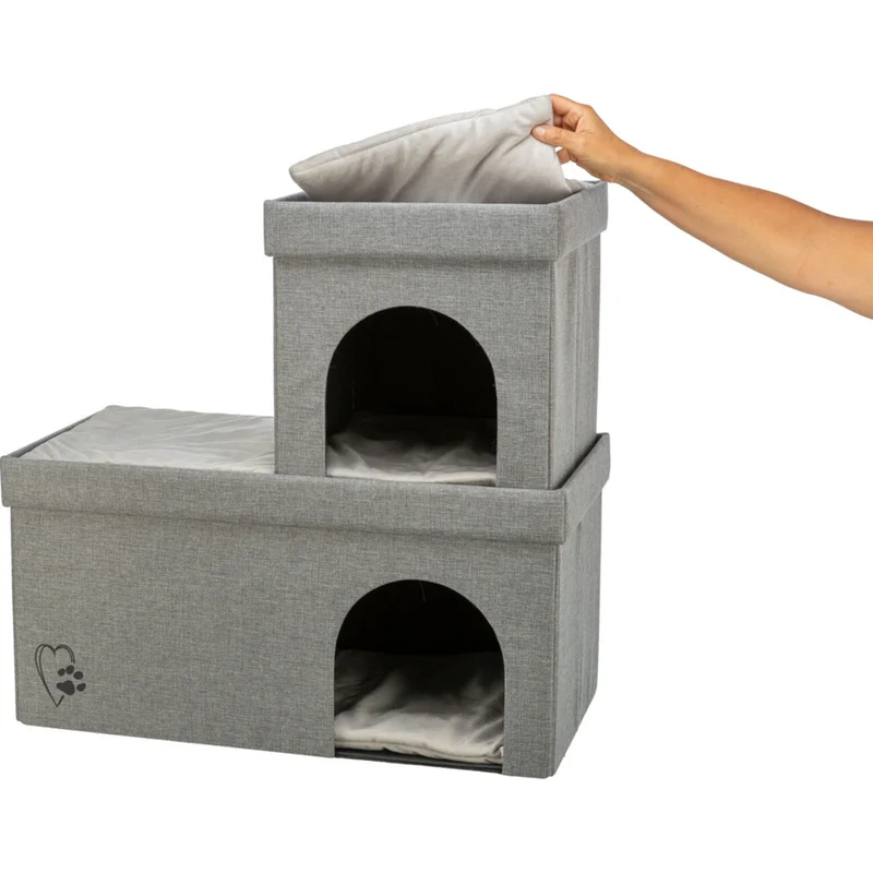 Katzenhöhle Kimy mit 2 Etagen Soft Edition