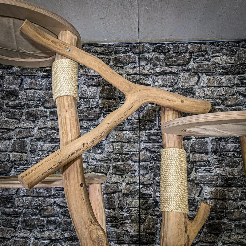 Naturkratzbaum 3658 Kratzbaum Natur Holz Design 230 cm hoch Katzenbaum