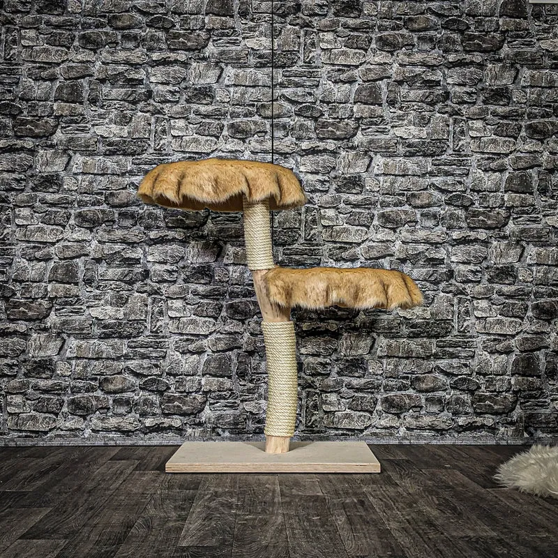 Naturkratzbaum 3649 Kratzbaum Natur Holz Design 84 cm hoch Katzenbaum