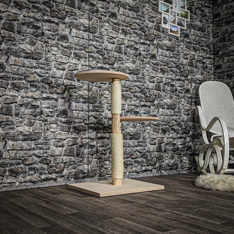 Naturkratzbaum 3649 Kratzbaum Natur Holz Design 84 cm hoch Katzenbaum